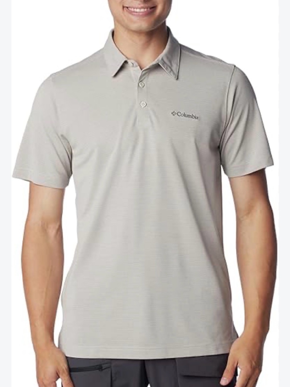Columbia Men’s Omni-Shade UPF 50 Polo Shirt Dark Stone Heather XL NWT
